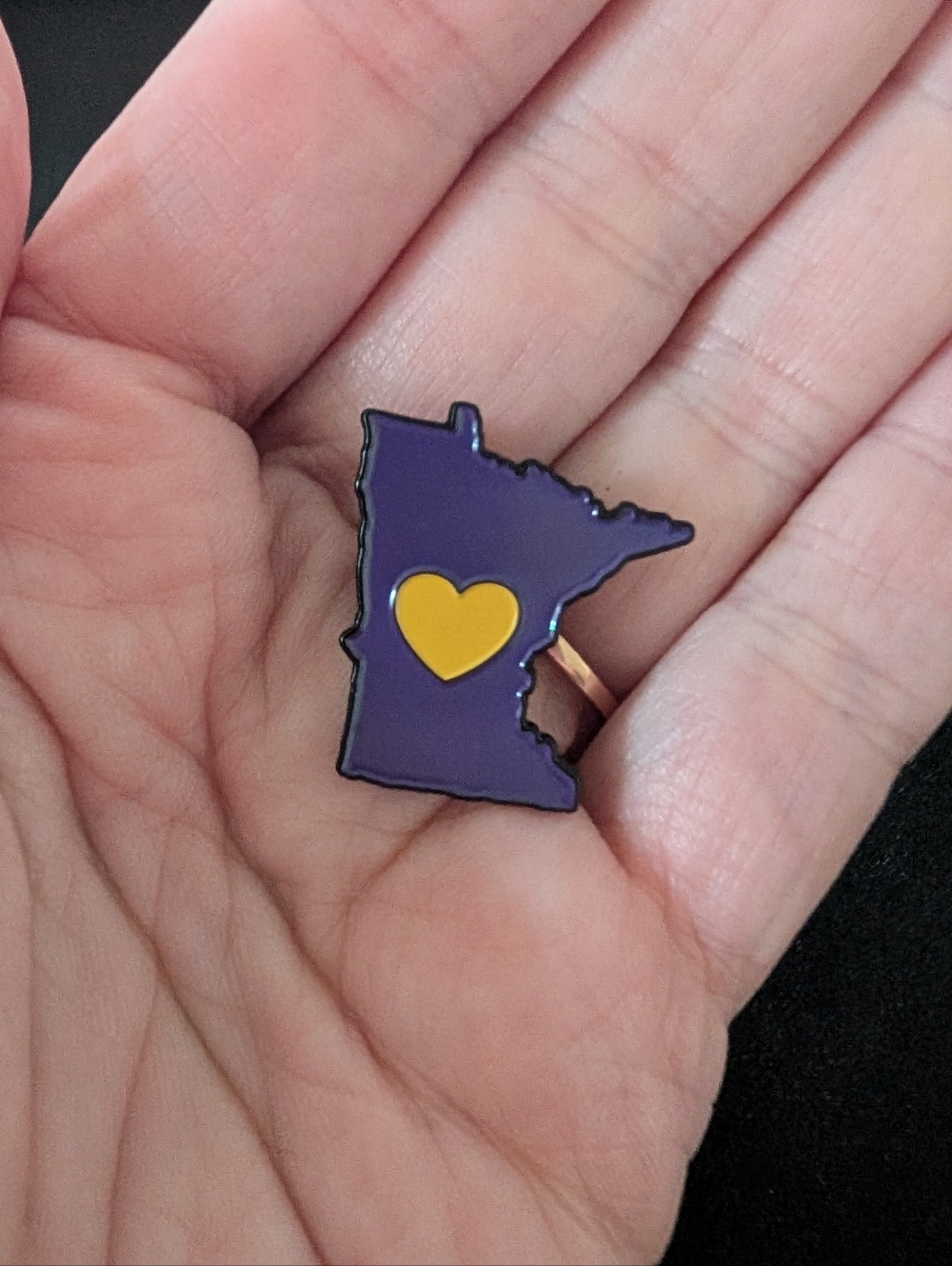 Minnesota Vikings Inspired Heart Enamel Pin